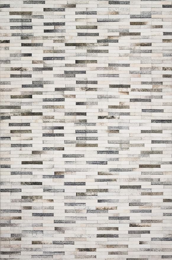 Loloi Maddox Collection MAD-01 Ivory/Grey 5'-0" x 7'-6" Area Rug