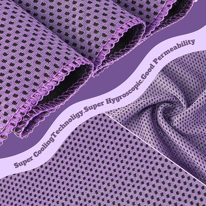 Honoson Cooling Towel Bulk - Neck & Face Cool Chilly Towels Microfiber Breathable Sport Sweat Rag for Gym, Yoga, Travel, Camping, Running, Outdoor