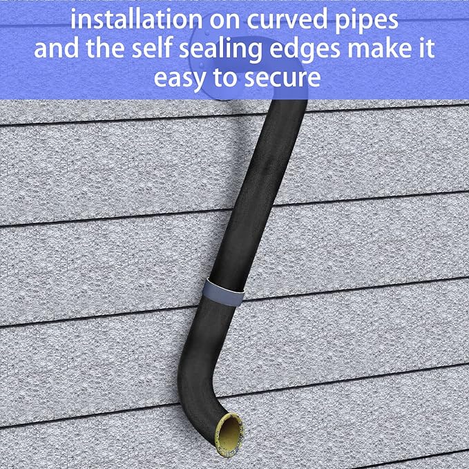 20 Pack Pipe Insulation Foam Tube,1.5 Inch x 1.31 ft,for Hot and Cold Water Pipes,Pre Slit Self Adhesive Foam Pipe Covers,26.25 Feet Total