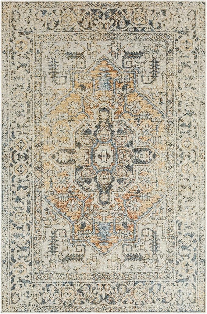 Mohawk Home Nyx Floral Ornamental Cream 7' 10" x 10' Area Rug Perfect for Living Room, Dining Room, Office