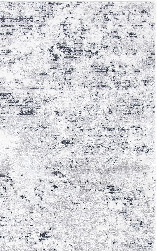 SAFAVIEH Amelia Collection Accent Rug - 2'2" x 4', Grey & Ivory, Modern Abstract Design, Non-Shedding & Easy Care, Ideal for High Traffic Areas in Entryway, Living Room, Bedroom (ALA705G)