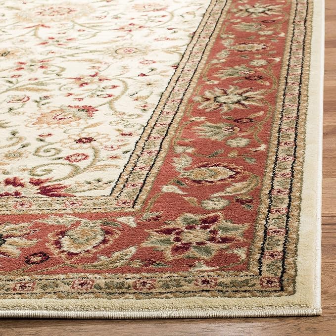 SAFAVIEH Lyndhurst Collection Accent Rug - 3'3" x 5'3", Ivory & Rust, Traditional Oriental Design, Non-Shedding & Easy Care, Ideal for High Traffic Areas in Entryway, Living Room, Bedroom (LNH212R)