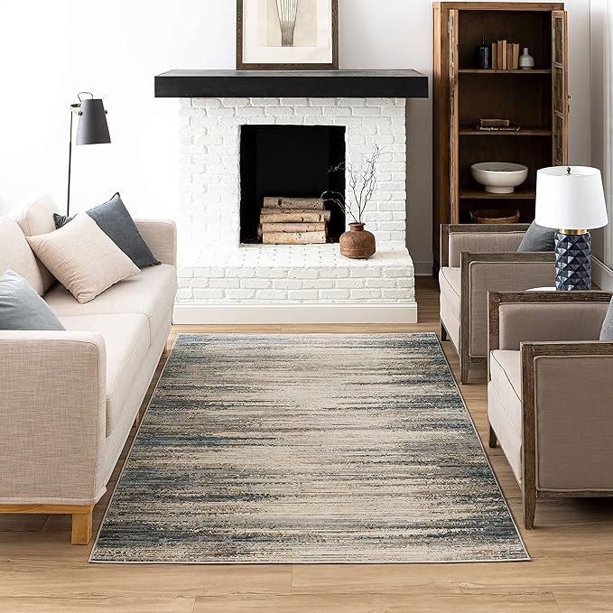 Mohawk Home Nexus Modern Contemporary Abstract Light Gray 7' 10" x 10' Area Rug Perfect for Living Room, Dining Room, Office