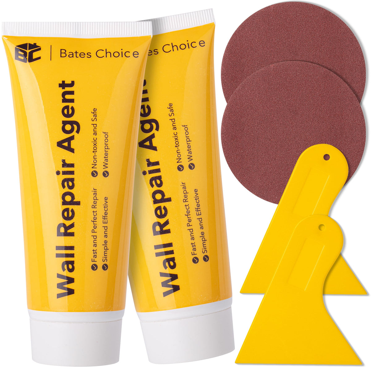 Bates- Drywall Repair Kit, 2 pcs of Wall Spackle Repair | Home Repair - Image 1