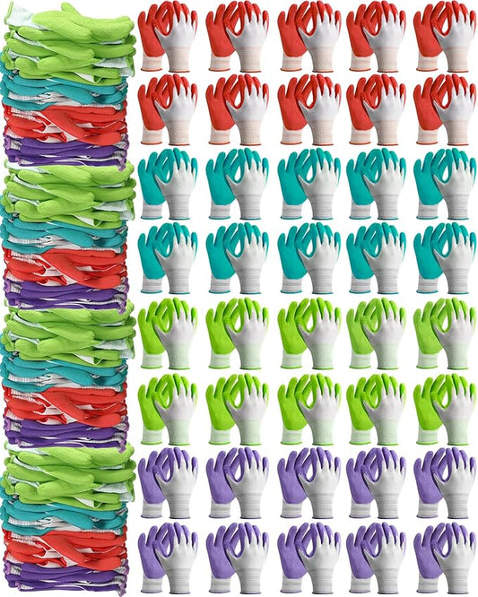 Irenare 40 Pairs Gardening Gloves Bulk for Women Ladies Breathable Rubber Coated Garden Glove for Yard Outdoor Work with Grip