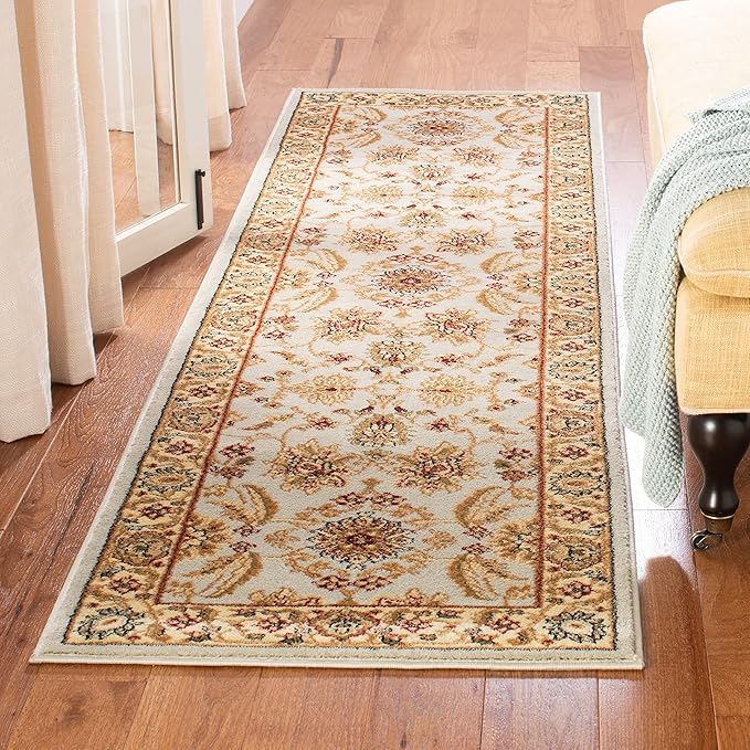 SAFAVIEH Lyndhurst Collection Area Rug - 8' x 11', Ivory & Ivory, Traditional Oriental Design, Non-Shedding & Easy Care, Ideal for High Traffic Areas in Living Room, Bedroom (LNH216A)