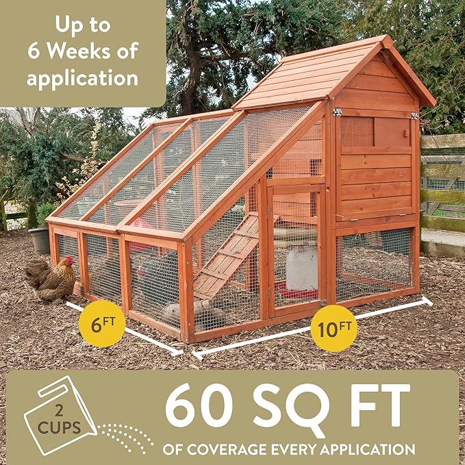 Healthy Coop, Litter Additive for Chicken Coop with Probiotic & Acidifier, Reduces Odor, Wetness & Bacteria, 12lbs