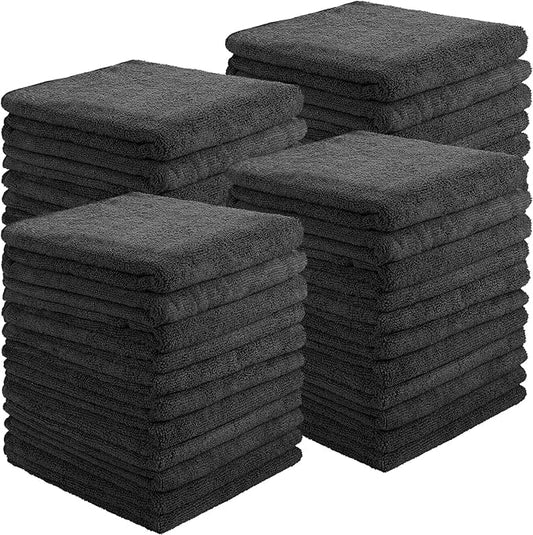 Shimeyao 26 Pcs Salon Bleach Proof Towels Highly Absorbent Hair Towels Hand Facial Cloths Bleach Resistant for Salon Barber Spa Beauty Bath Hair Stylist(Black,16 x 29 Inch,Classic)