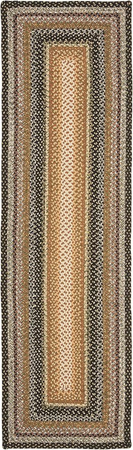 SAFAVIEH Washable Rug Outdoor Braided Collection - 2'3" x 8' Runner, Multi, Handmade & Reversible, Non-Shedding & Easy to Clean, Ideal for Patio, Backyard, Mudroom (BRD308A)