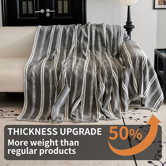 HAOMAIJIA Non Slip Couch Cover Sofa Covers for 2 Cushion Couch Washable sectional Couch Covers L Shaped for Dogs pet Furniture Protector Couch Cover Blanket for Living Room (TM-Grey, 71"x102")