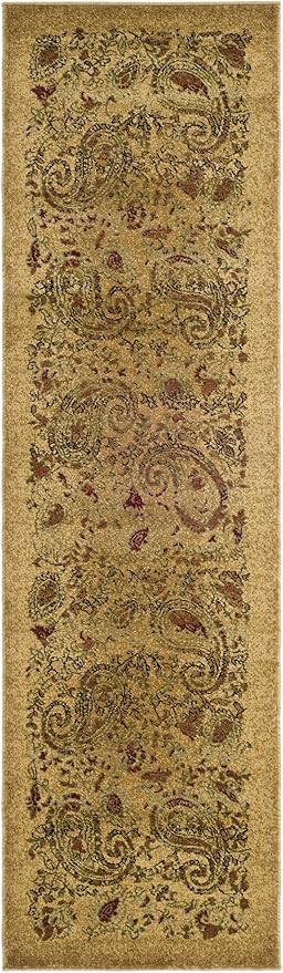 SAFAVIEH Lyndhurst Collection Runner Rug - 2'3" x 12', Beige & Multi, Traditional Paisley Design, Non-Shedding & Easy Care, Ideal for High Traffic Areas in Living Room, Bedroom (LNH224A)