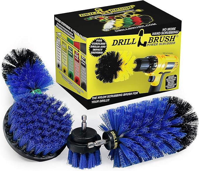 Drillbrush 4 Piece Bundle - Add a Mini Original Brush to Our 3 Piece Marine Drill Brush Scrubbing Kit