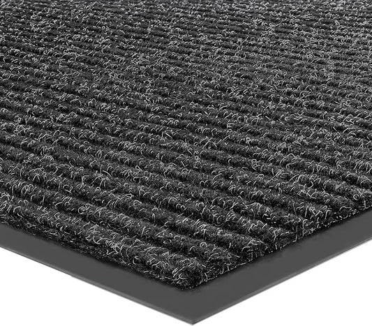 Front Door Mat, Heavy Duty Indoor Outdoor Doormat for Entryway, 72" x 48" Low Profile Outdoor Mats for Home Entrance, Stain and Fade Resistant Welcome Mat for High Traffic Area, Black