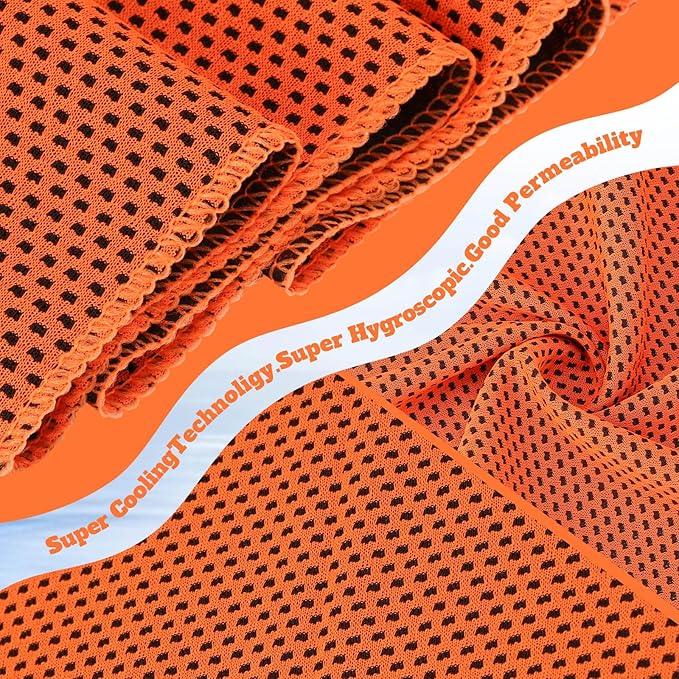 Honoson Cooling Towel Bulk - Neck & Face Cool Chilly Towels Microfiber Breathable Sport Sweat Rag for Gym, Yoga, Travel, Camping, Running, Outdoor