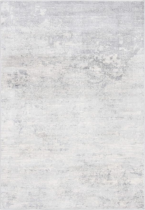 SAFAVIEH Brentwood Collection 4' x 6' Ivory/Grey BNT822A Modern Abstract Non-Shedding Living Room Bedroom Accent Rug