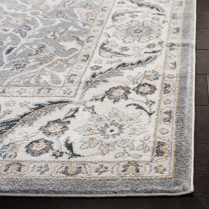 SAFAVIEH Isabella Collection Runner Rug - 2'2" x 9', Grey & Dark Grey, Oriental Design, Non-Shedding & Easy Care, Ideal for High Traffic Areas in Living Room, Bedroom (ISA912H)