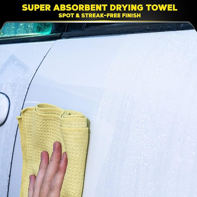 Meguiar's Water Magnet Microfiber Drying Towel, Premium Car Wash Microfiber Towel That’s Super Plush, Water Absorbent & Scratch-Free Big Microfiber Towels for Cars, 1 Pack