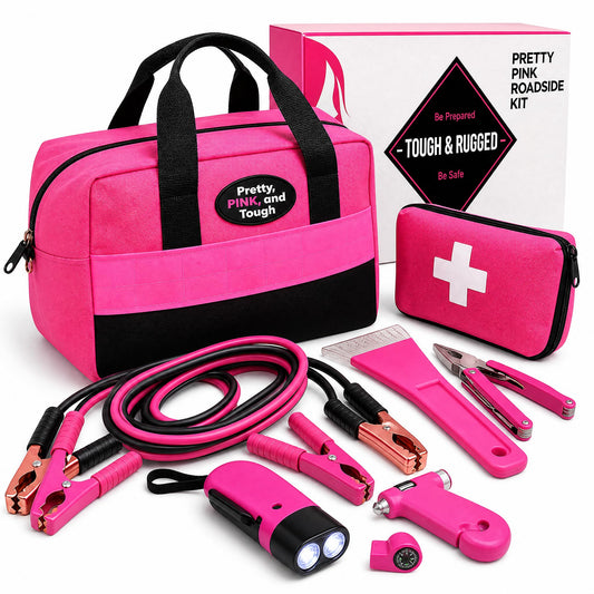 Pretty Pink Roadside Emergency Kit for Women & Teen Girls - Image 1