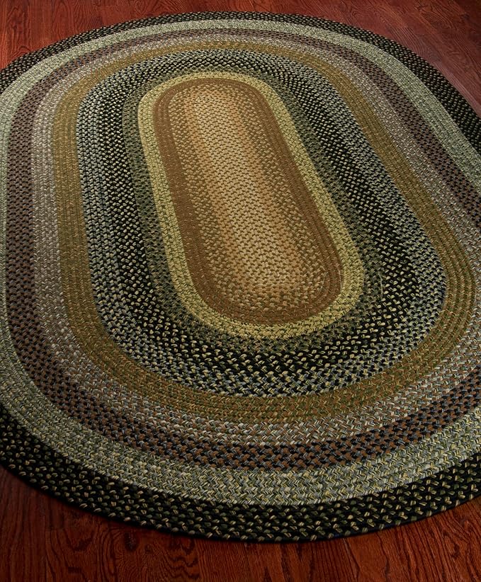 SAFAVIEH Washable Rug Outdoor Braided Collection - 9' Round, Multi, Handmade & Reversible, Non-Shedding & Easy to Clean, Ideal for Patio, Backyard, Mudroom (BRD308A)