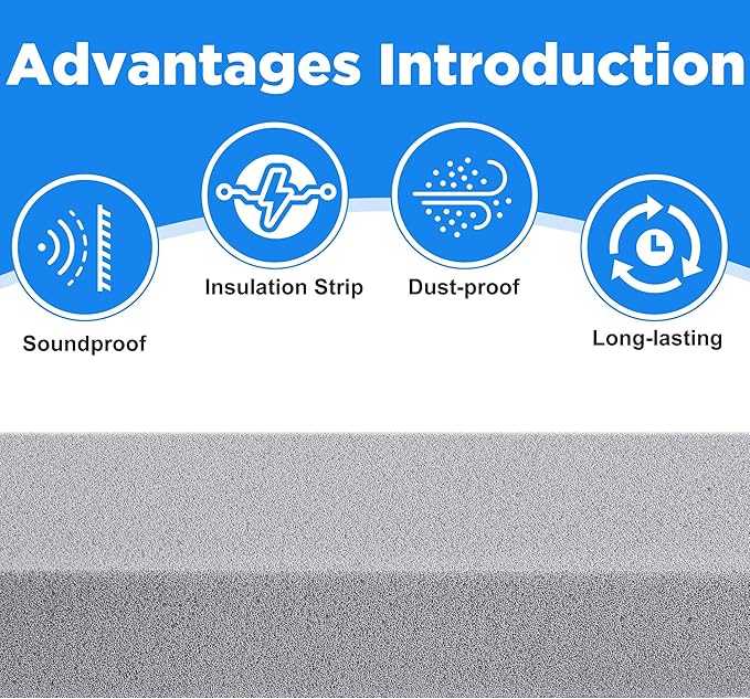 moonoom 6 Pcs Foam Air Conditioner Weatherseal Tape-1'' x 1'' x 6.5ft Air Conditioner Foam Tape-Non-Adhesive Foam Seal Strip with Glue Point for Air Conditioner Door Window Seal
