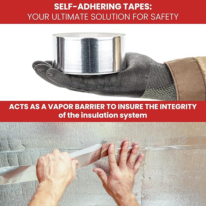 GGR Supplies AF-20R Professional/Industrial Grade High Temperature Heat Shield Resistant Aluminum Foil Tape Ideal for HVAC, Air Ducts Repair & More(3.6Mil): 3 in. Wide x 50 yds.
