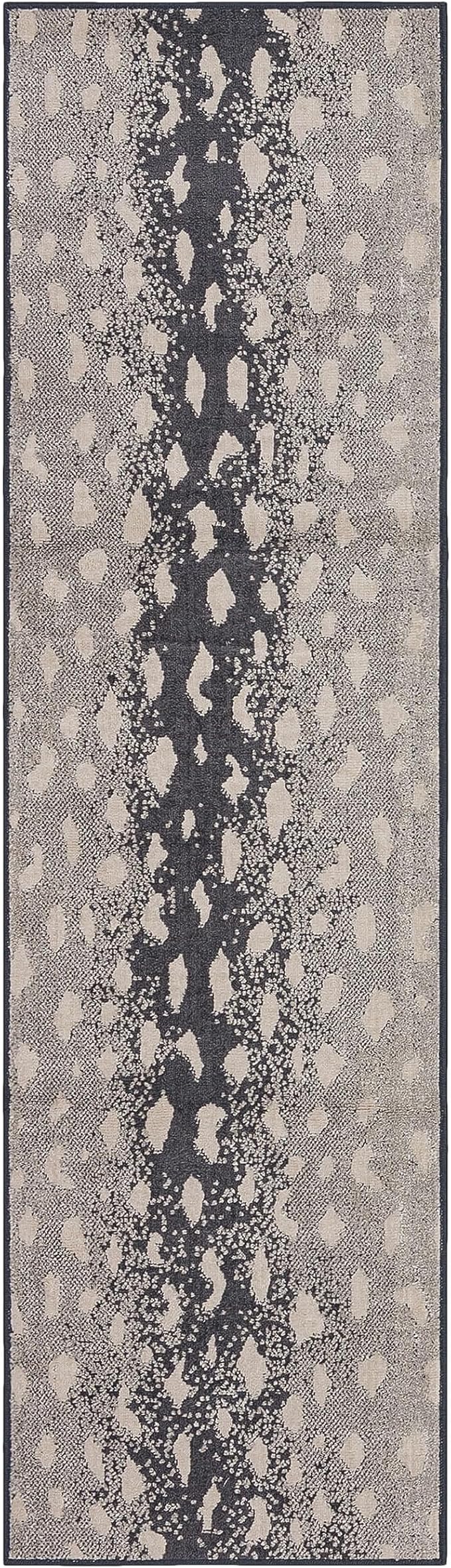 Mohawk Home Antelope Animal Print Gray 2' 1" x 5' Area Rug Perfect for Kitchen, Living Room, Dining Room