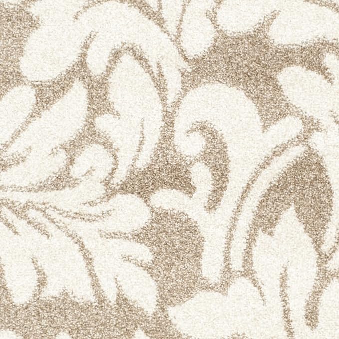 SAFAVIEH Amherst Collection Runner Rug - 2'3" x 9', Wheat & Beige, Floral Design, Non-Shedding & Easy Care, Ideal for High Traffic Areas in Living Room, Bedroom (AMT425S)