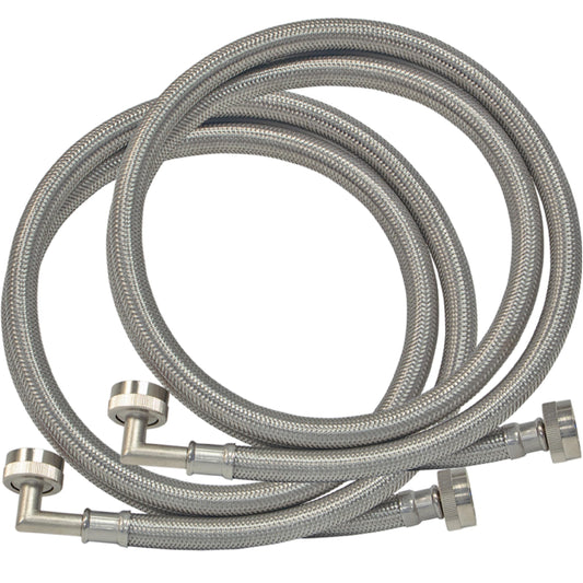 Eastman 5 ft Washing Machine Hose Connectors with Elbows - Image 1