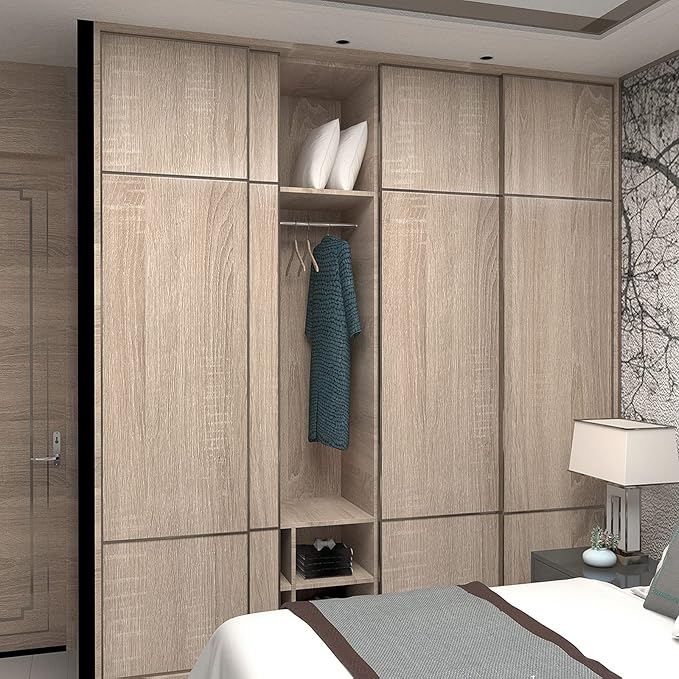 31.5"x 157.4" Light Brown Gray Wood Grain Textured Contact Paper Oak for Countertops Waterproof Removable Wallpaper Peel and Stick Cabinet Desk Covers Vinyl Wrap for Furniture Kitchen Bedroom