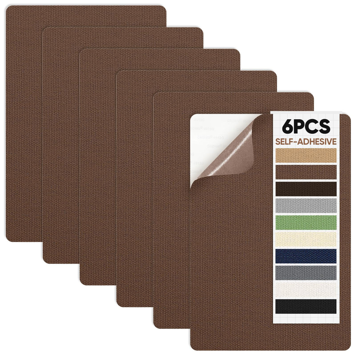 Canvas Patch 5.5 x 8 Inches 6Pcs Self-Adhesive Waterproof - Image 1