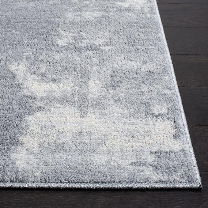 SAFAVIEH Jasper Collection Runner Rug - 2' x 6', Light Grey & Ivory, Modern Abstract Design, Non-Shedding & Easy Care, Ideal for High Traffic Areas in Living Room, Bedroom (JSP101F)