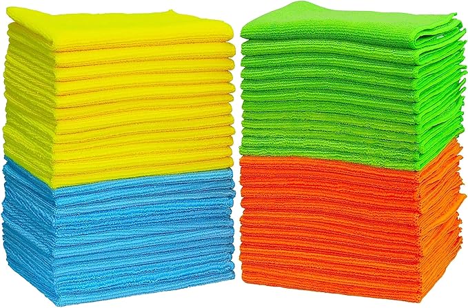 Simple Houseware Microfiber Cleaning Cloth 50PK + Premium Microfiber Towel 6PK