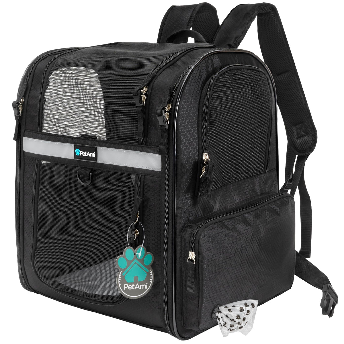 PetAmi Dog Backpack Carrier for Cats, 4-Way Entry Ventilated - Image 1