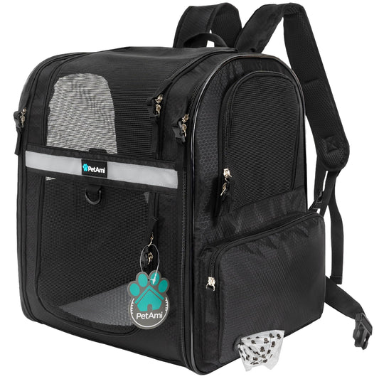 PetAmi Dog Backpack Carrier for Cats, 4-Way Entry Ventilated - Image 1