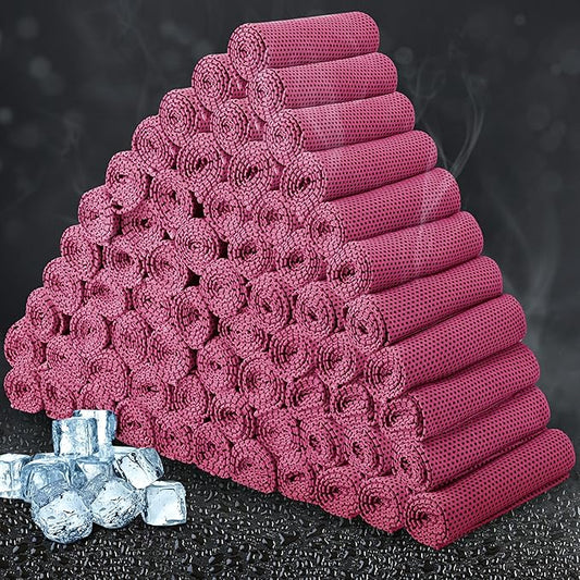 Honoson Cooling Towel Bulk - Neck & Face Cool Chilly Towels Microfiber Breathable Sport Sweat Rag for Gym, Yoga, Travel, Camping, Running, Outdoor