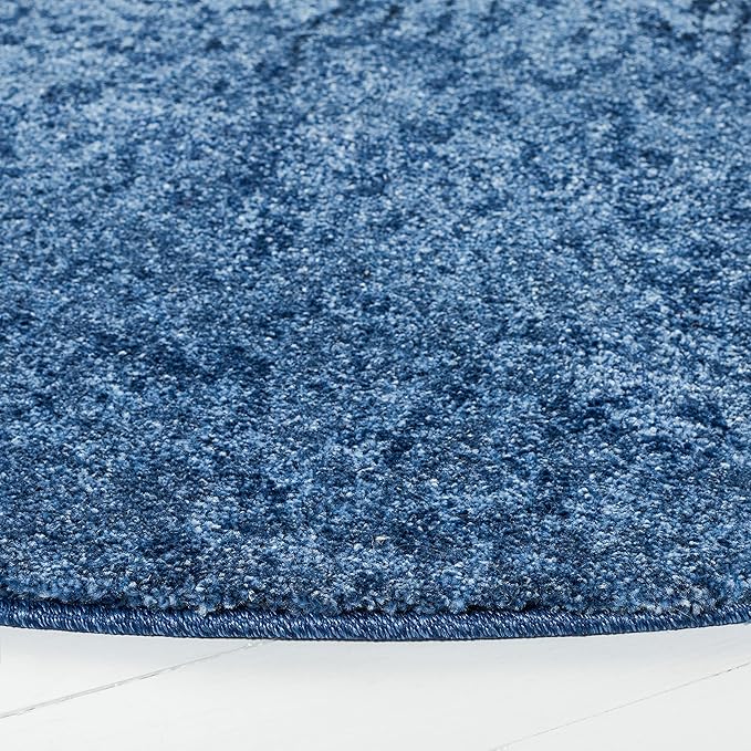 SAFAVIEH Retro Collection Area Rug - 10' Round, Light Blue & Blue, Modern Abstract Design, Non-Shedding & Easy Care, Ideal for High Traffic Areas in Living Room, Bedroom (RET2770-6065)
