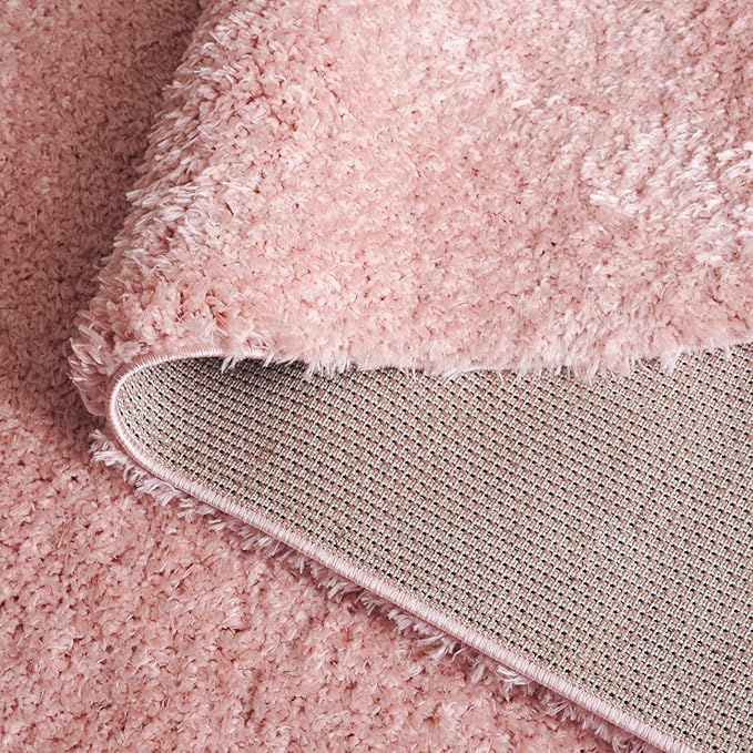 SAFAVIEH Lindsay Shag Collection Runner Rug - 8' Runner, Pink, Contemporary Design, Ideal for High Traffic Areas in Hallway, Bathroom & Kitchen (LNS560U-28)