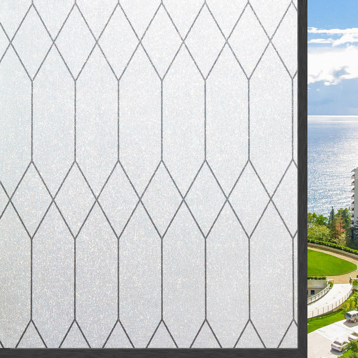 Kromapolis Frosted Privacy Film Static Cling Non-Adhesive - Image 1