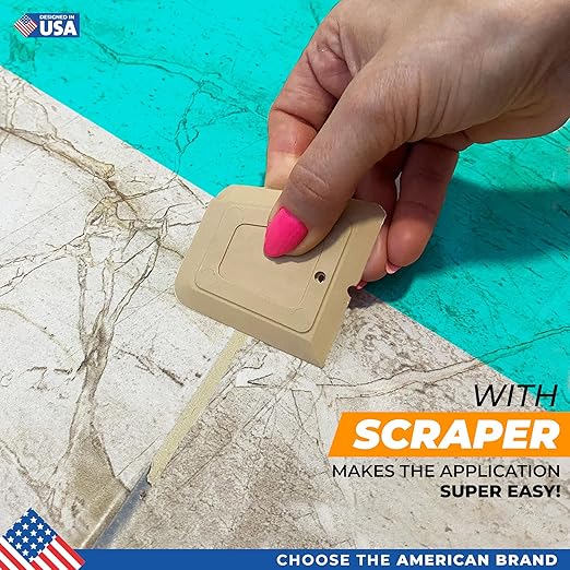 Tile Grout Repair Kit - Warm Beige - Premixed Acrylic Sanded Grout, Waterproof Formula, Bathroom & Shower Grout Repair, with Plastic Applicator, 13.4 oz / 380 g / 0.84 lb