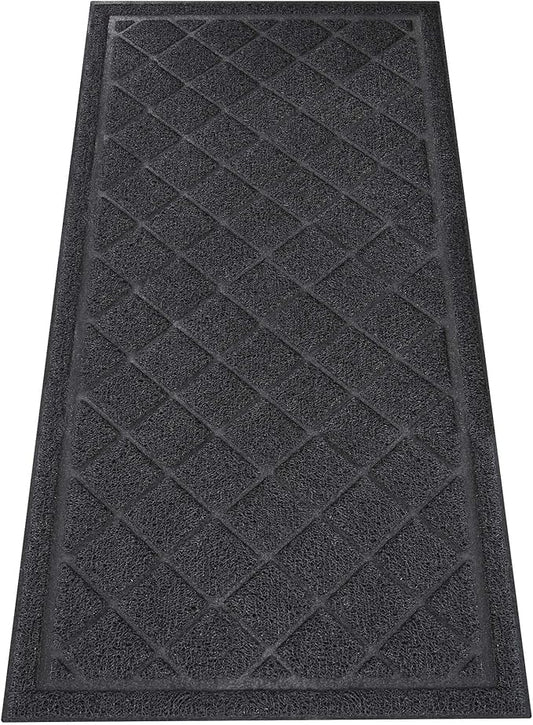 Front Door Mat Indoor Outdoor, 48" x 24" Non Slip Welcome Doormat for Entryway, Heavy Duty Low Profile Entrance Rug for High Traffic Areas, Patio, Outside Entry, Yard, Porch Waterproof