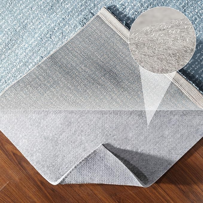 Resare Non Slip Rug Pad Gripper Extra Thick Dual Surface Felt Under Rug for Area Rugs and Hardwood Floors,Super Cushioned Non Skid Carpet Padding - 6x9 Feet 1/4" Double-Sided Non Slip