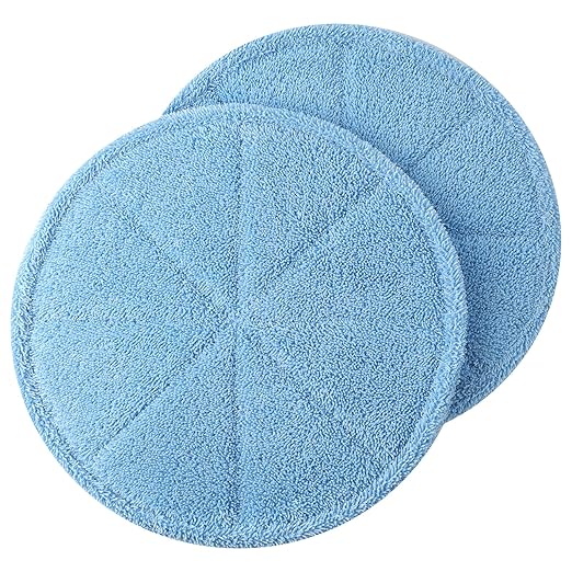 2 Pack 12" Microfiber Carpet Bonnet 437053, Mopping and Buffing Pad, Compatible with BGEM9000, ORB550MC Floor Machines, and Oreck Orbiter Pads