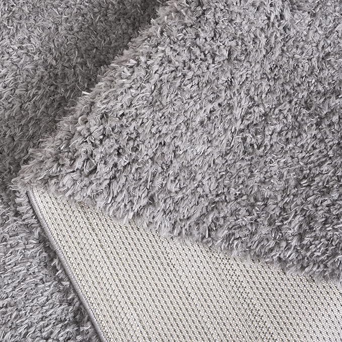 SAFAVIEH Lindsay Shag Collection Area Rug - 4' x 6', Dark Grey, Contemporary Design, Ideal for High Traffic Areas in Living Room, Bedroom & Dining Room (LNS560G-4)