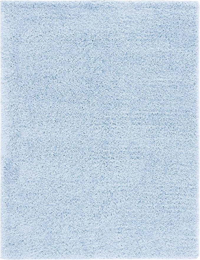 SAFAVIEH Lindsay Shag Collection Area Rug - 4' x 6', Aqua, Contemporary Design, Ideal for High Traffic Areas in Living Room, Bedroom & Dining Room (LNS560J-4)
