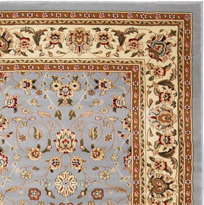 SAFAVIEH Lyndhurst Collection Runner Rug - 2'3" x 20', Light Blue & Ivory, Traditional Oriental Design, Non-Shedding & Easy Care, Ideal for High Traffic Areas in Living Room, Bedroom (LNH312B)