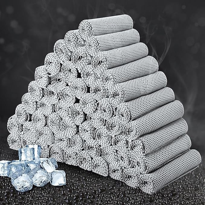 Honoson Cooling Towel Bulk - Neck & Face Cool Chilly Towels Microfiber Breathable Sport Sweat Rag for Gym, Yoga, Travel, Camping, Running, Outdoor