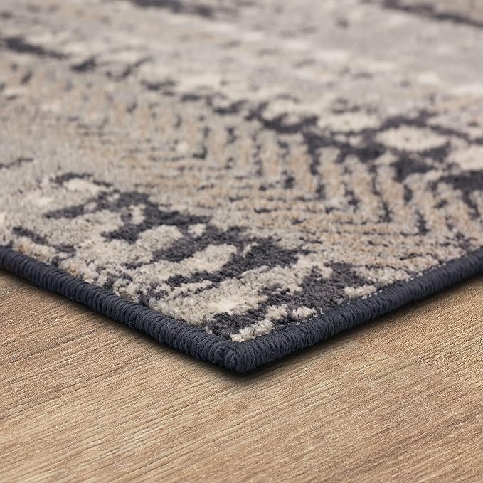 Mohawk Home Dutton Modern Abstract Stripe Gray 2' 1" x 5' Area Rug Perfect for Kitchen, Living Room, Dining Room