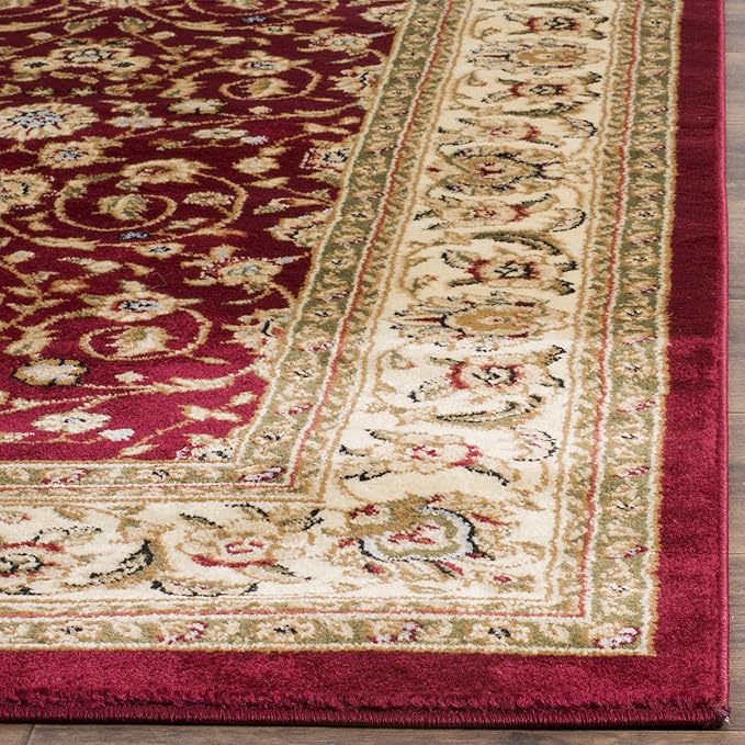 SAFAVIEH Lyndhurst Collection Runner Rug - 2'3" x 14', Red & Ivory, Traditional Oriental Design, Non-Shedding & Easy Care, Ideal for High Traffic Areas in Living Room, Bedroom (LNH312A)