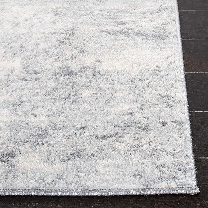 SAFAVIEH Brentwood Collection Runner Rug - 2' x 18', Ivory & Grey, Modern Abstract Design, Non-Shedding & Easy Care, Ideal for High Traffic Areas in Living Room, Bedroom (BNT822A)