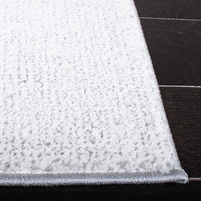 SAFAVIEH Galaxy Collection Area Rug - 4' Square, Grey & Green, Modern Abstract Design, Ideal for High Traffic Areas in Living Room, Bedroom, Dining (GAL117F-4SQ)
